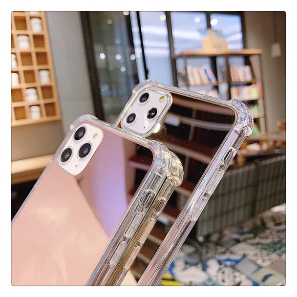 IPhone 14/ 14 Pro/ 14 Plus/ 14 Pro Max Rose Gold Mirror Phone Case - Picture 2 of 4